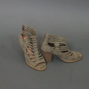 Olive Green, Block Heel